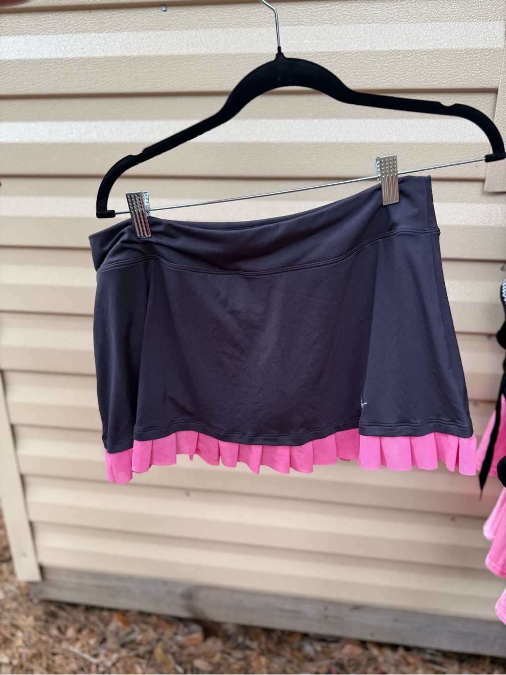 Nike tennis Athletic Skirt with Pink Ruffle Hem